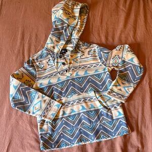 O'Neill Blue and Cream fleece Baja Surf Pullover